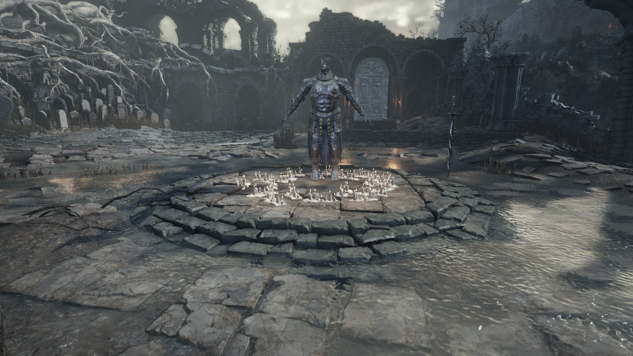 Candles around Iudex Gundyr