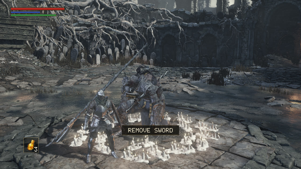 Iudex Gundyr kneeling