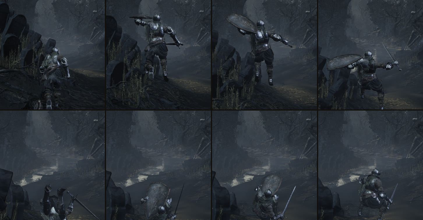 A running jump, frame by frame
