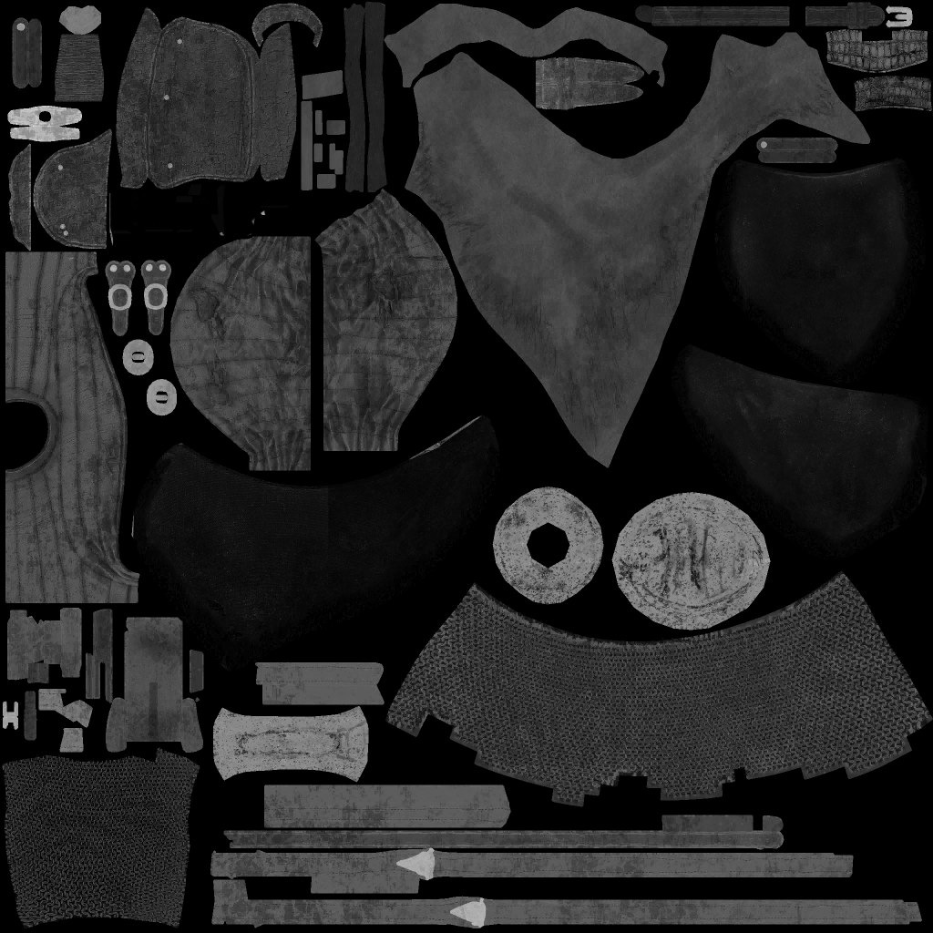 Knight chest normal map, blue channel