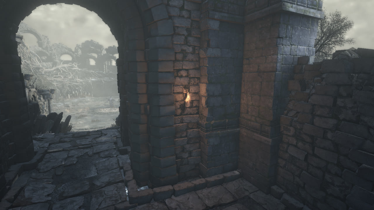 A wall torch